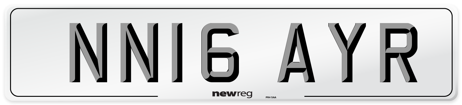 NN16 AYR Number Plate from New Reg
